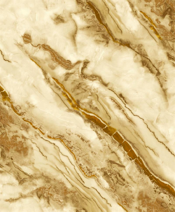 Beige marble-effect wallpaper with gold and brown veining