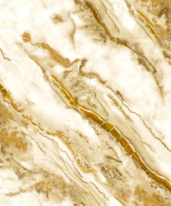 Beige marble-effect wallpaper with gold and brown veining