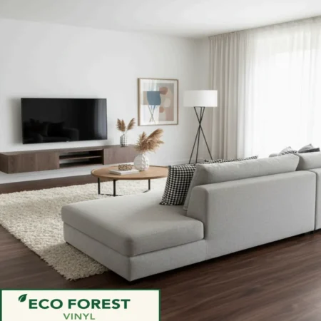 Eco Forest Collection deep espresso wood grain luxury vinyl flooring plank color code 030 by Araish Interior