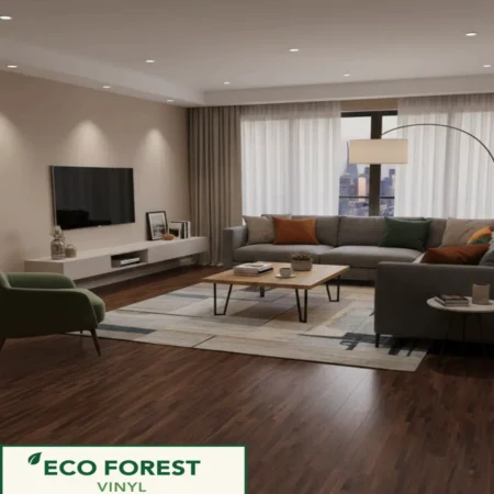Eco Forest Collection multi strip teak parquet wood texture luxury vinyl flooring plank color code 1024 by Araish Interior