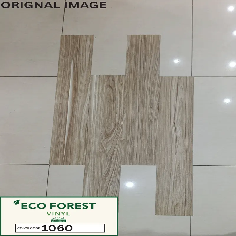 Eco Forest Collection light Nordic birch wood grain luxury vinyl flooring plank color code 1060 by Araish Interior