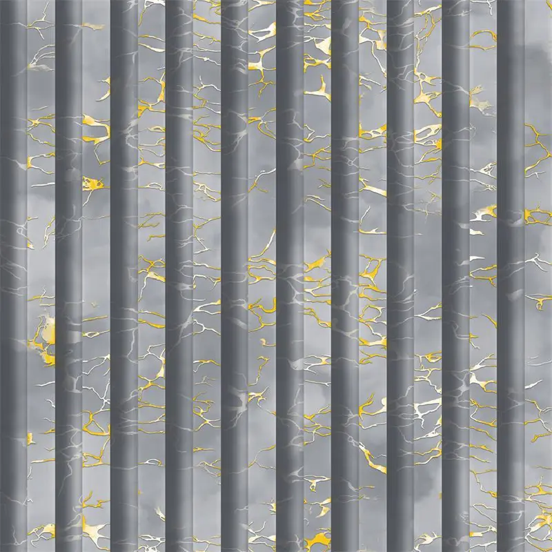 Silver Fluted Marble Stripe Wallpaper - BA91166