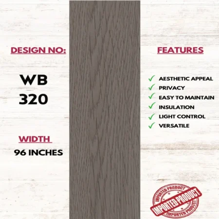 Custom Wooden Venetian Blinds – Smoked Ash Grey (WB 320)