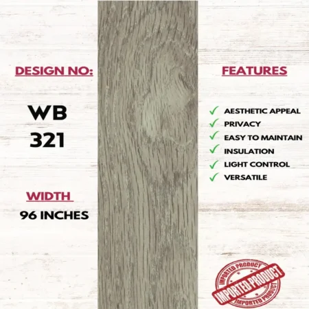 Custom Wooden Venetian Blinds – Weathered Driftwood Grey (WB 321)