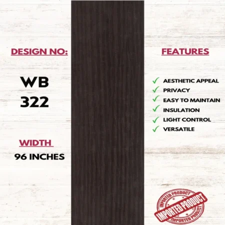 Custom Wooden Venetian Blinds – Deep Espresso Walnut (WB 322)