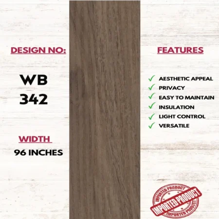 Custom Wooden Venetian Blinds – Classic Dark Oak (WB 342)